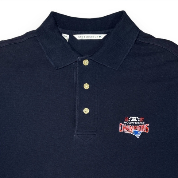 CUTTER & BUCK NFL New England Patriots 2007 AFC Champs Embroidered Polo - Picture 7 of 7